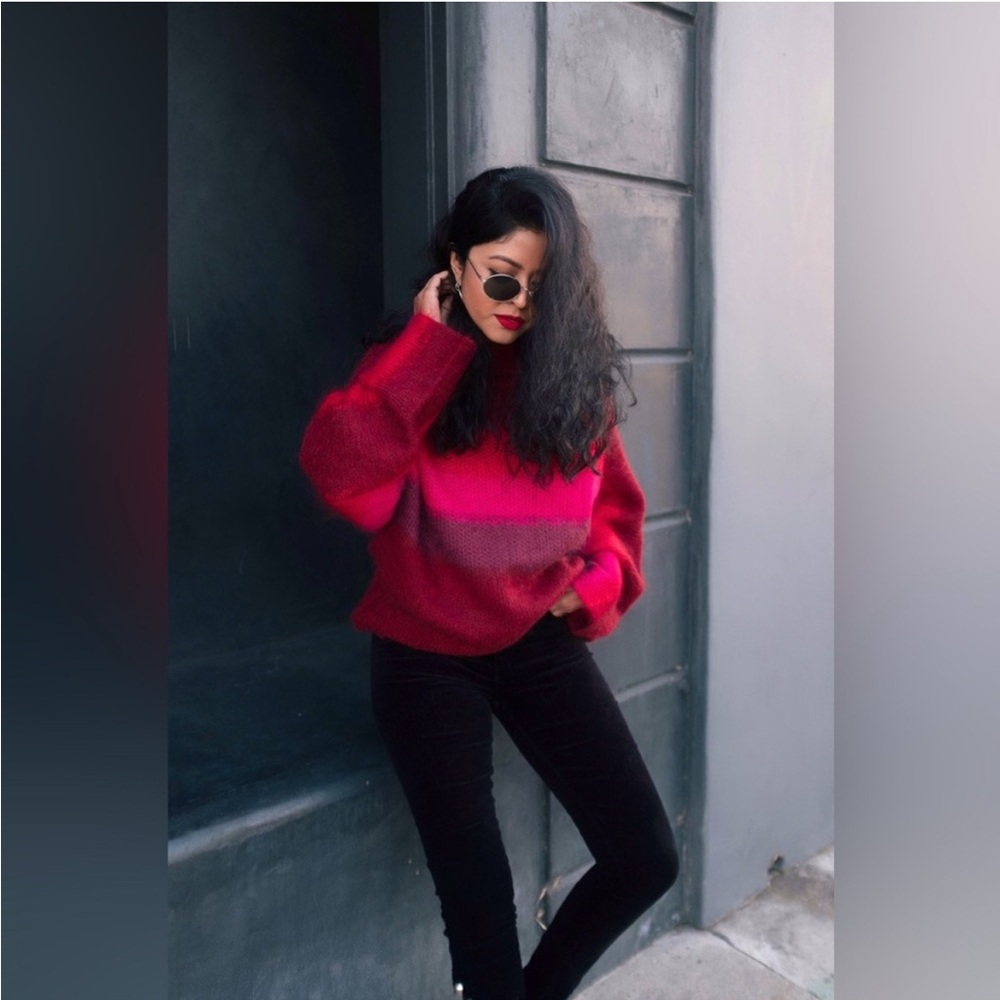 Rag & Bone, Alpaca Mohair and Wool Blend Funnel Neck Oversized Sweater - Picture 5 of 9
